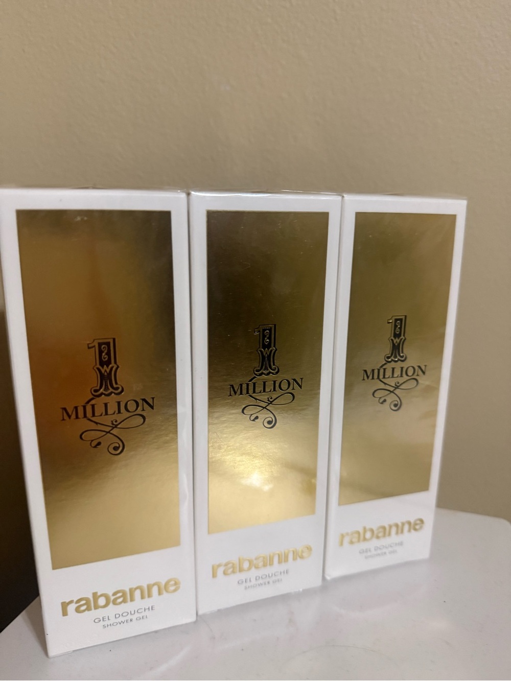 Paco Rabanne Gold and White 1 Million Shower Gel Set